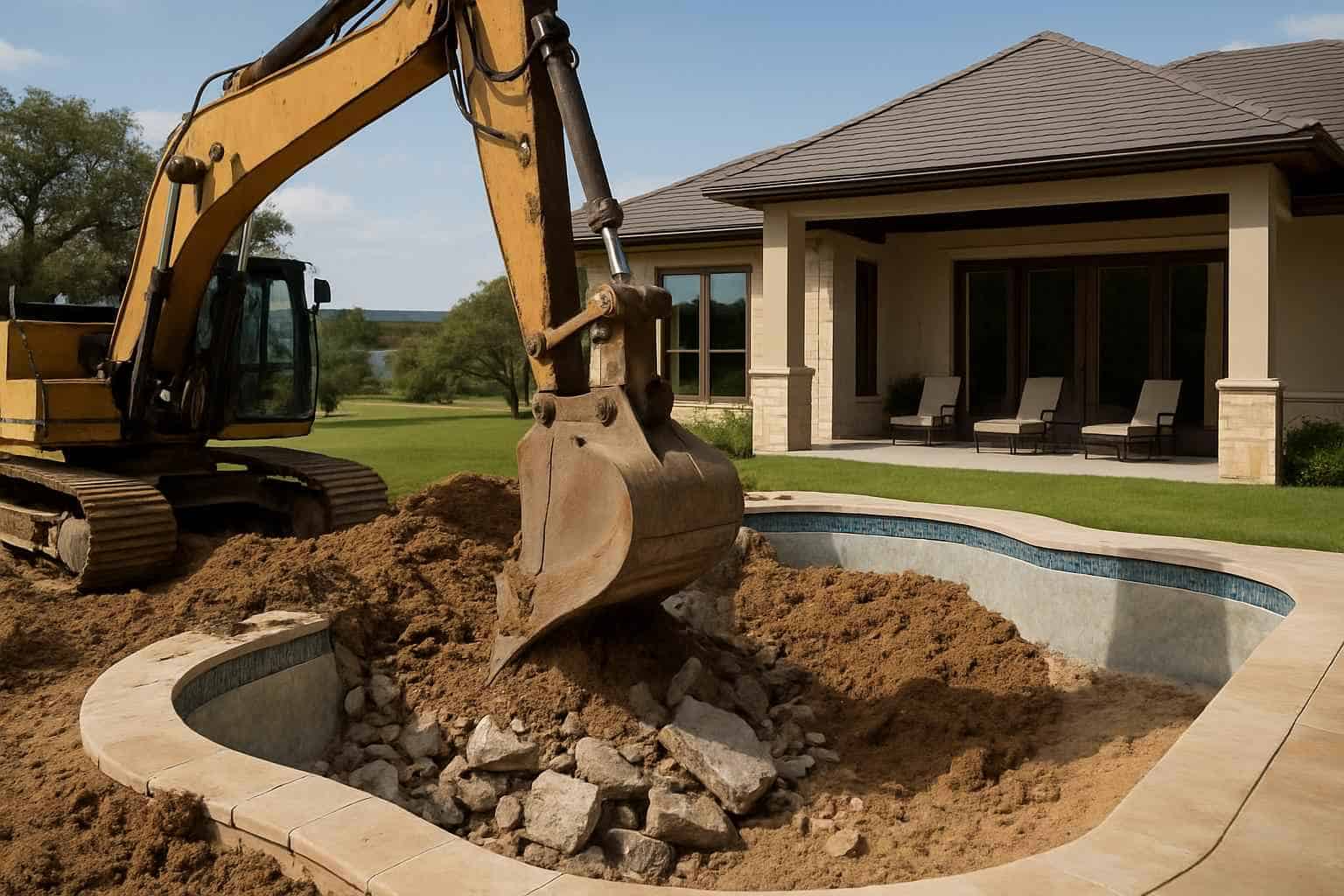 Pool Demolition and Fill in Kendalia Texas