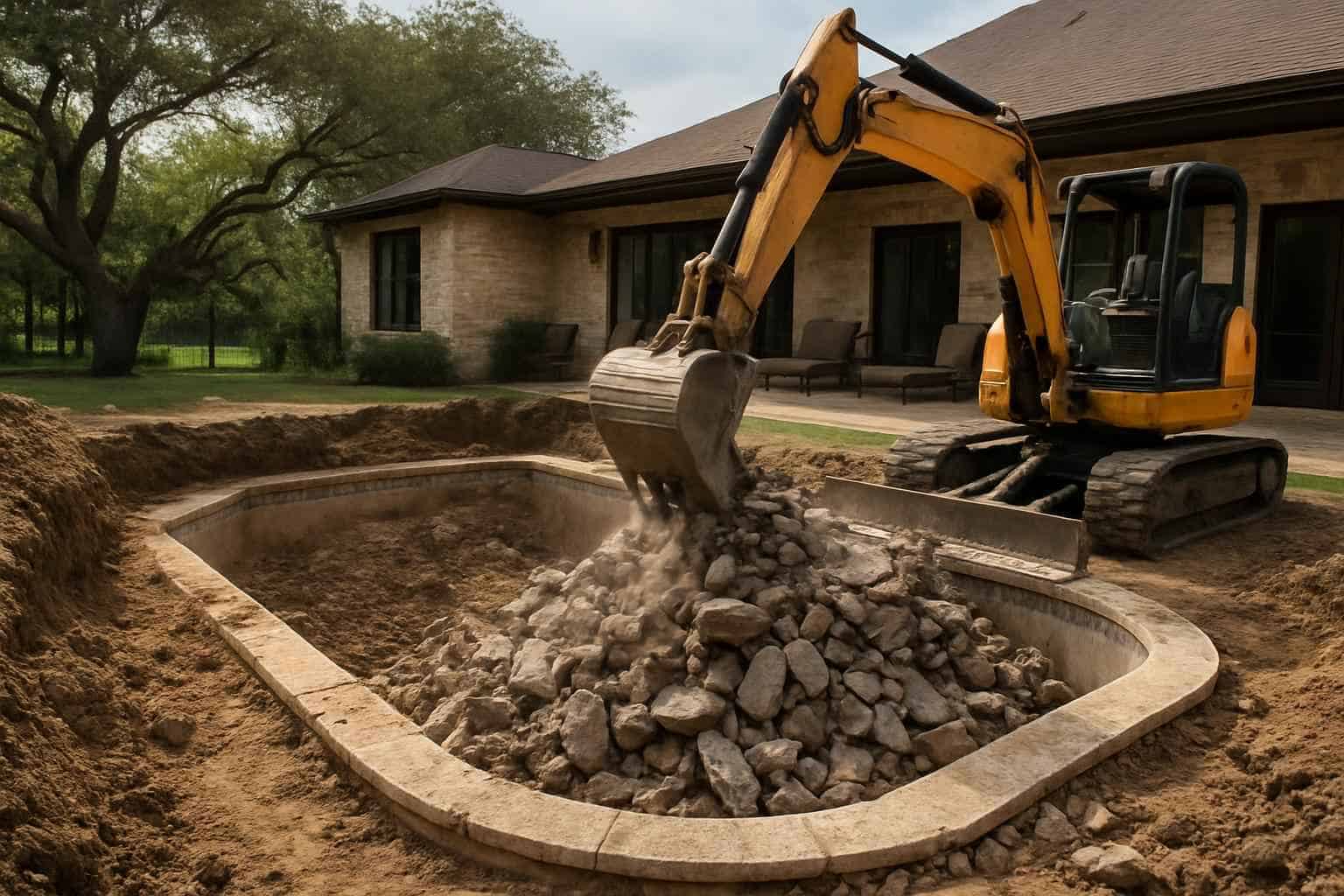 Pool Demolition and Fill in Sisterdale Texas