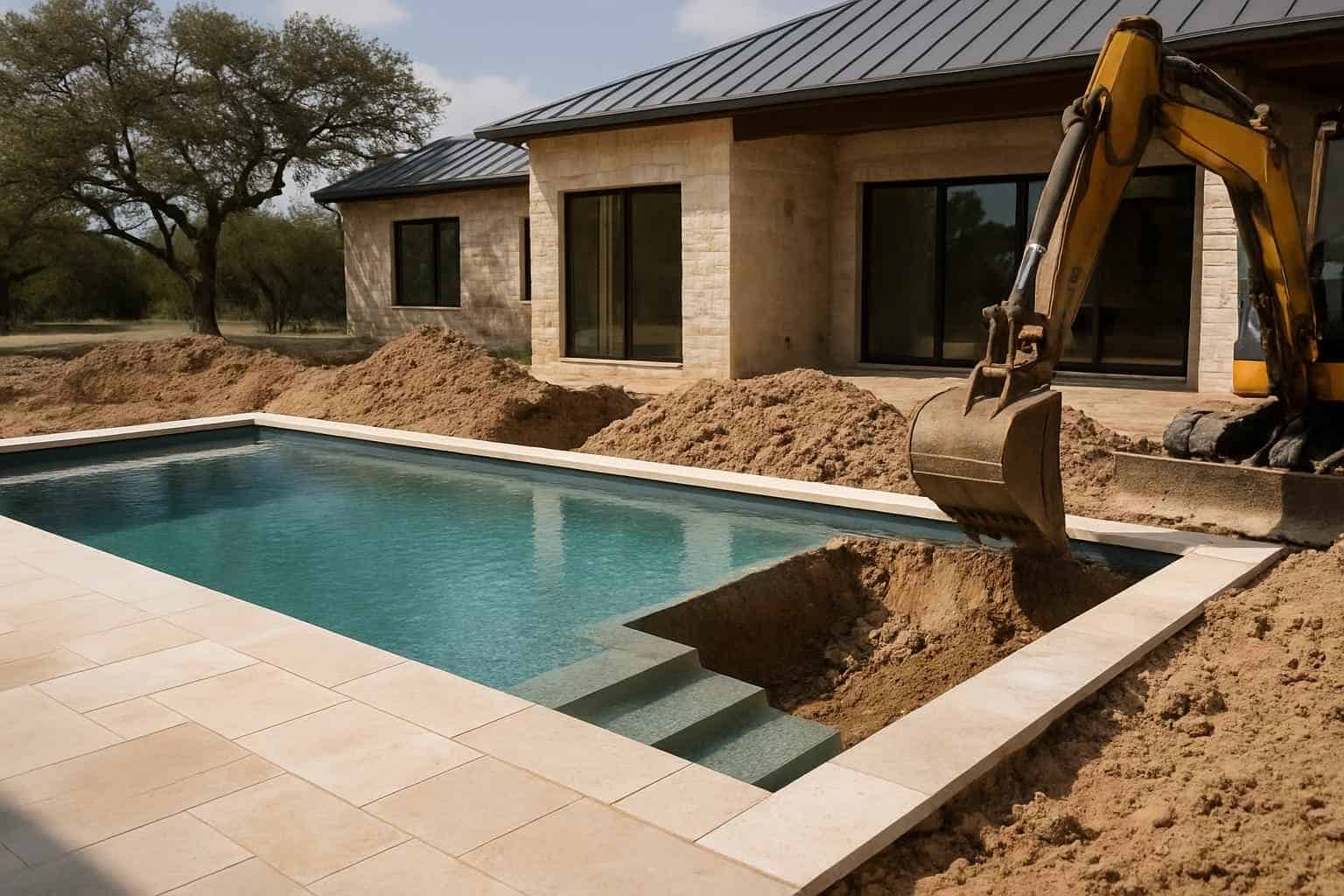 Pool Overdig and Backfill in Kendalia Texas