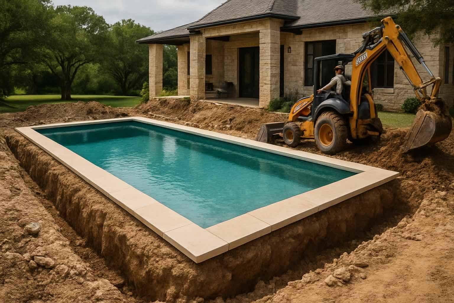 Pool Overdig and Backfill in Sisterdale Texas