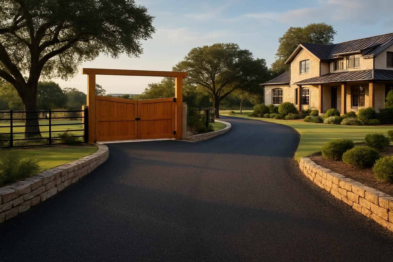 Ranch Road Chip Seal in Center Point Texas