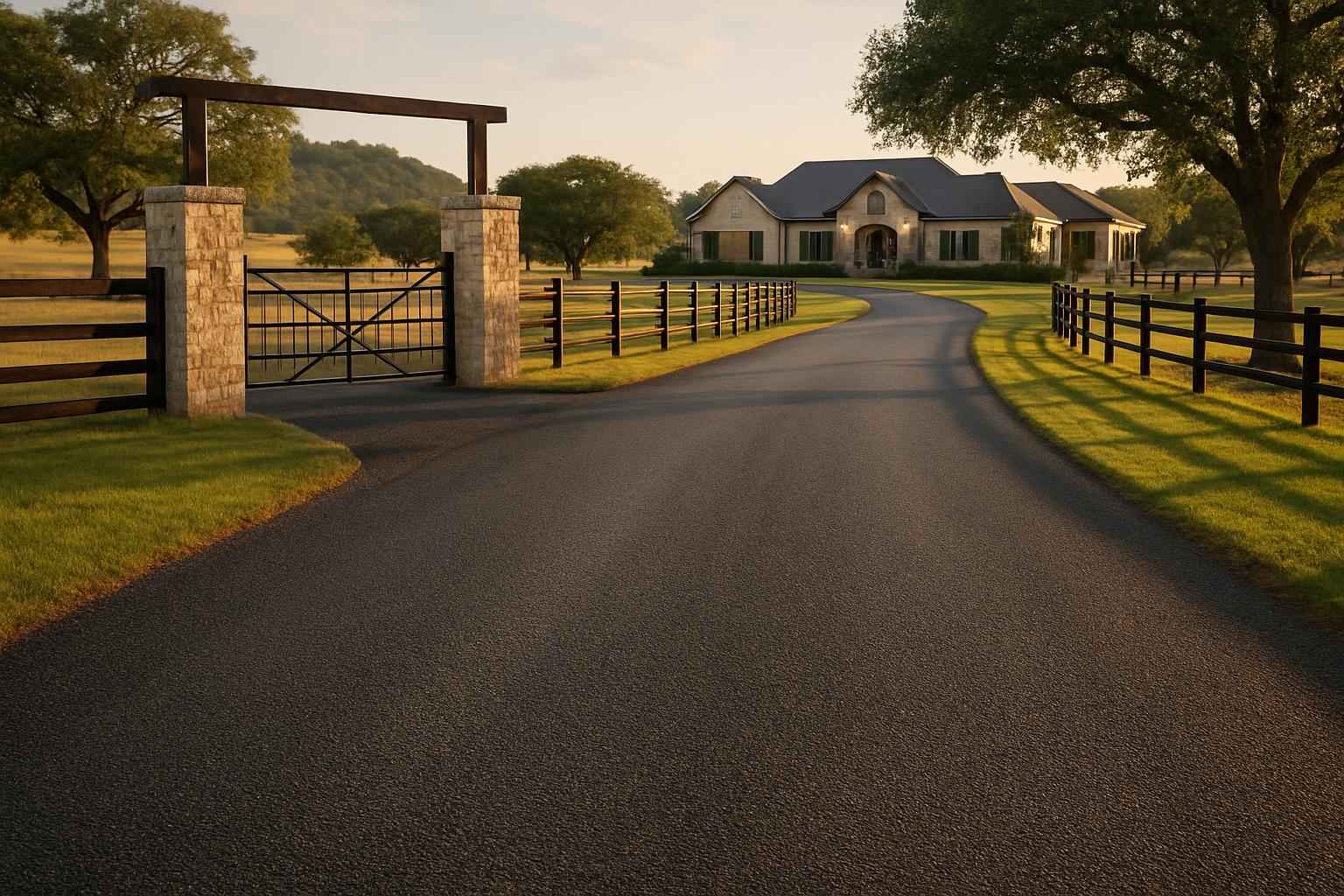 Ranch Road Chip Seal in Ingram Texas