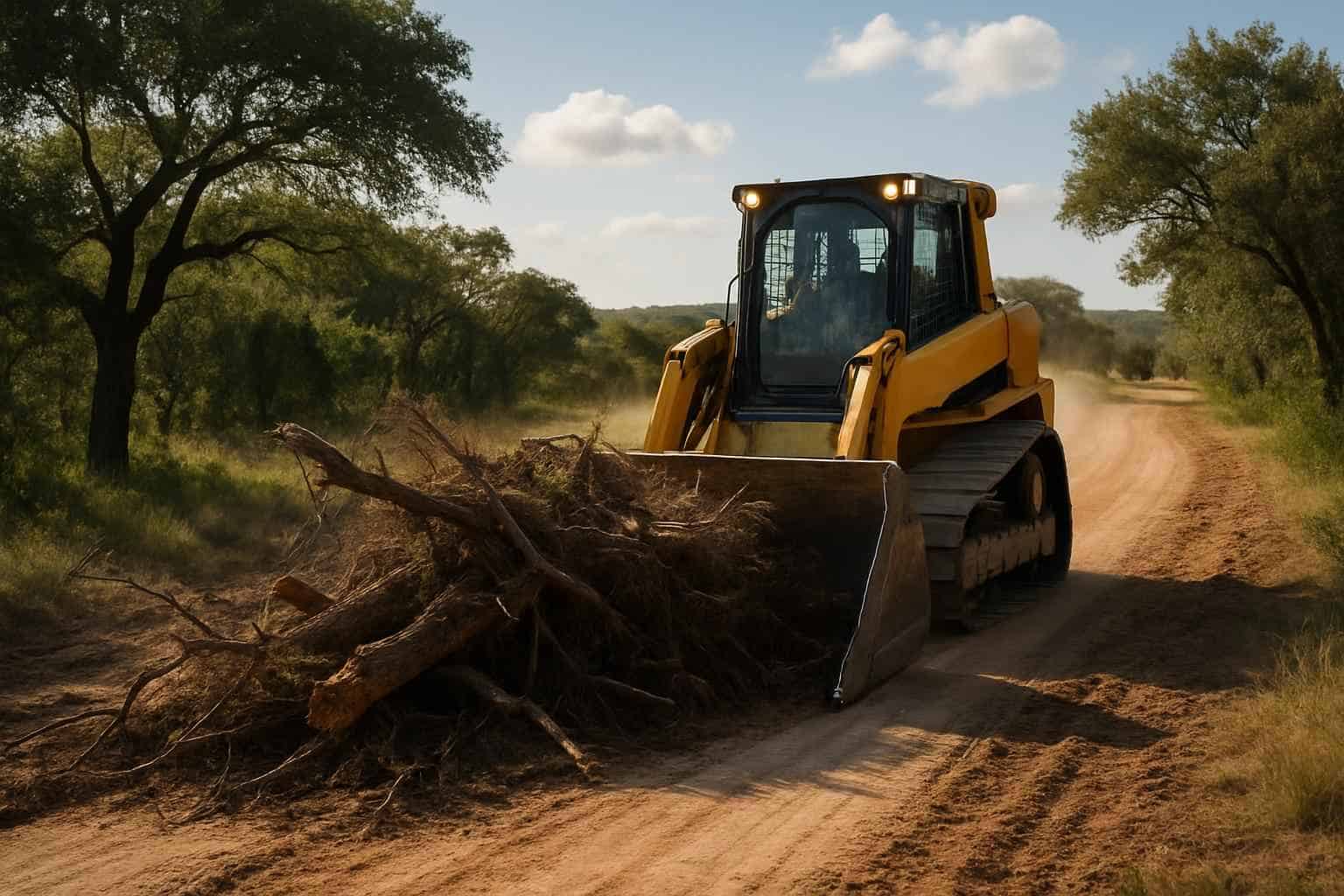 Ranch Road Clearing in Johnson City Texas