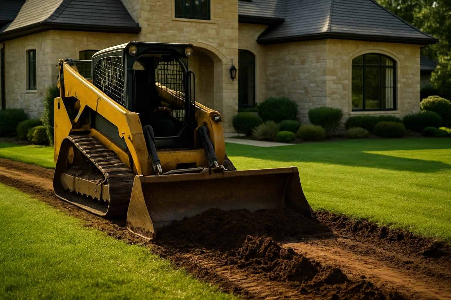 Regrading for Drainage in Ingram Texas