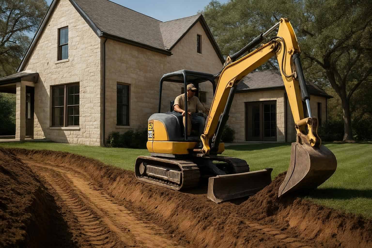 Regrading for Drainage in Sisterdale Texas
