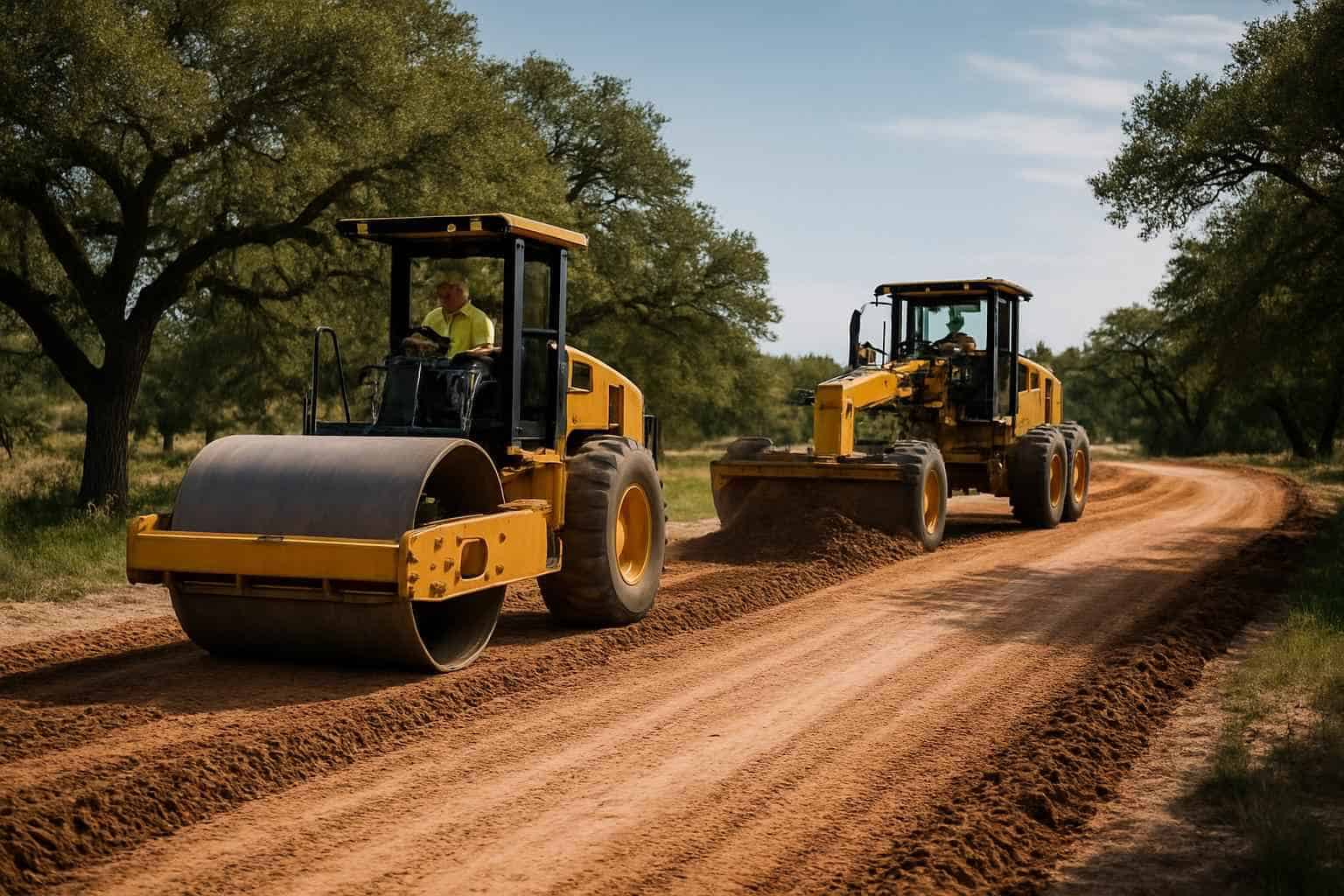 Road Grading and Compaction in Blanco Texas