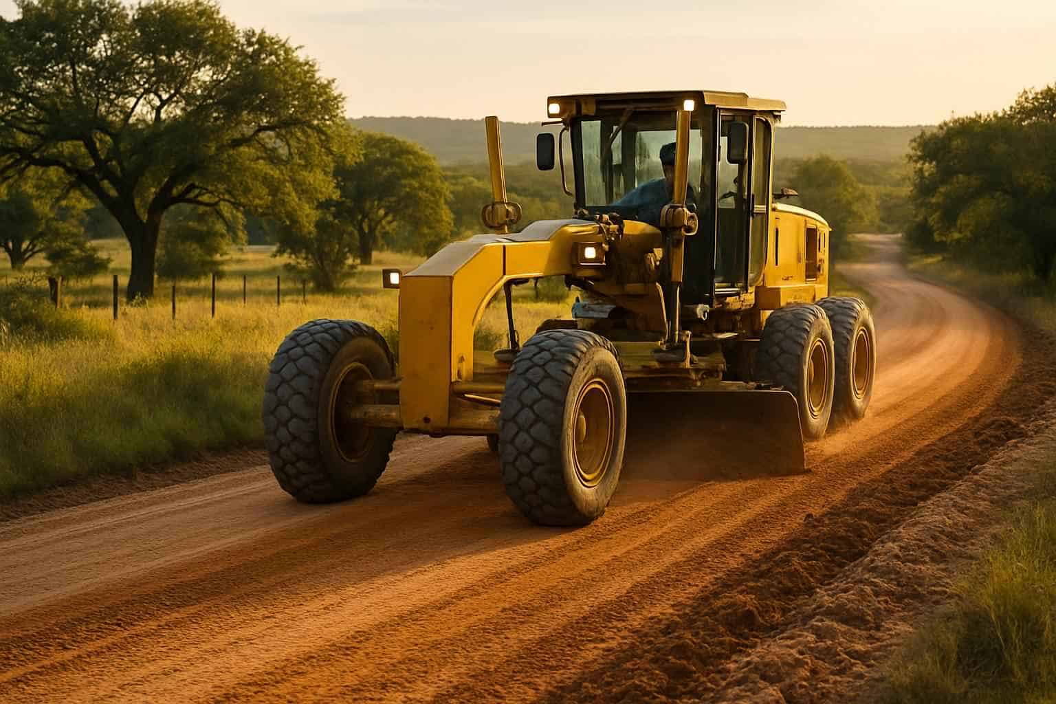 Road Grading in Blanco Texas