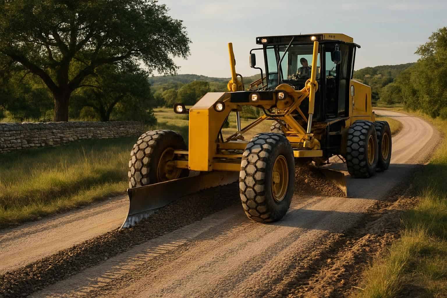 Road Maintenance Grading in Ingram Texas
