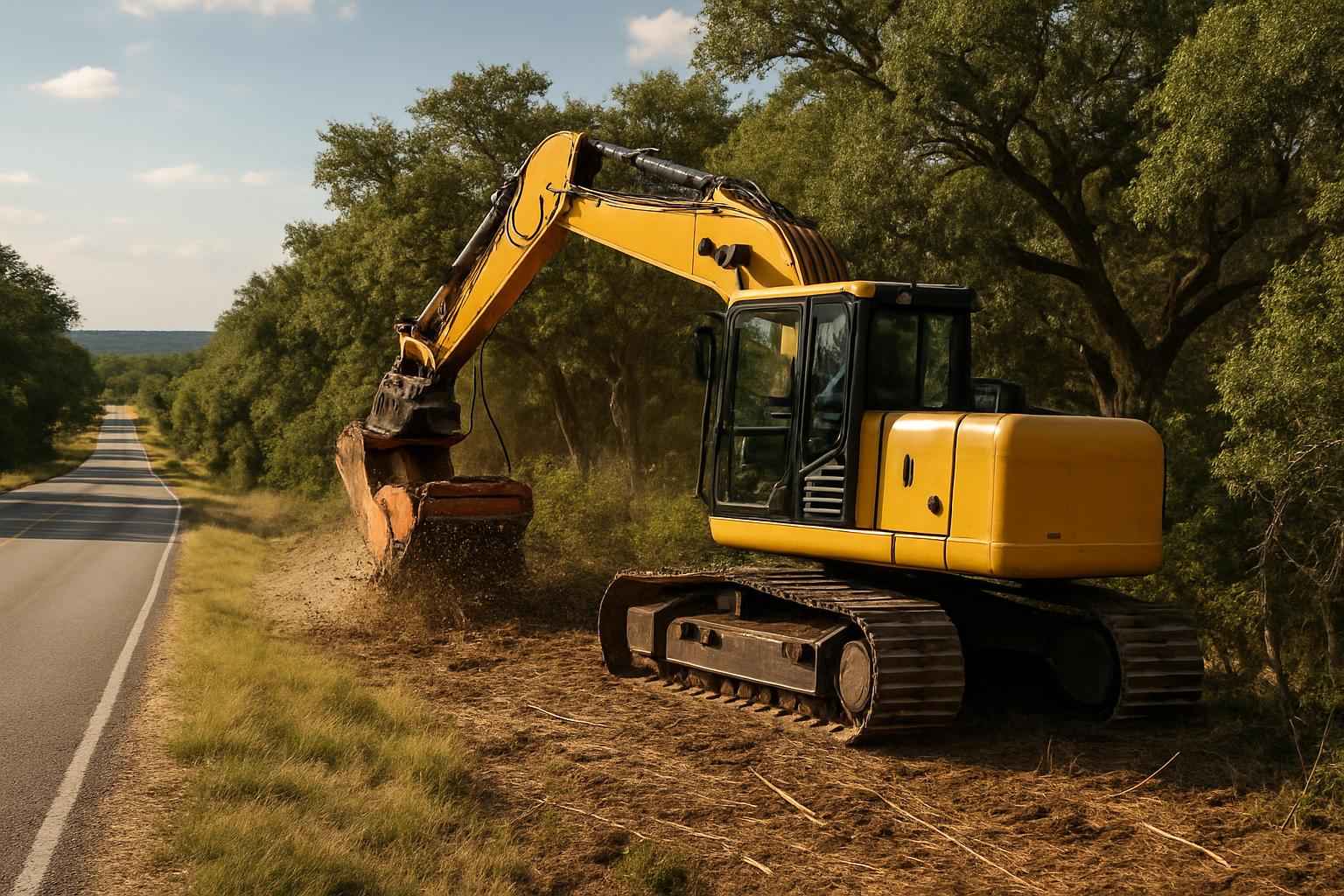 Roadside ROW Clearing in Kendalia Texas