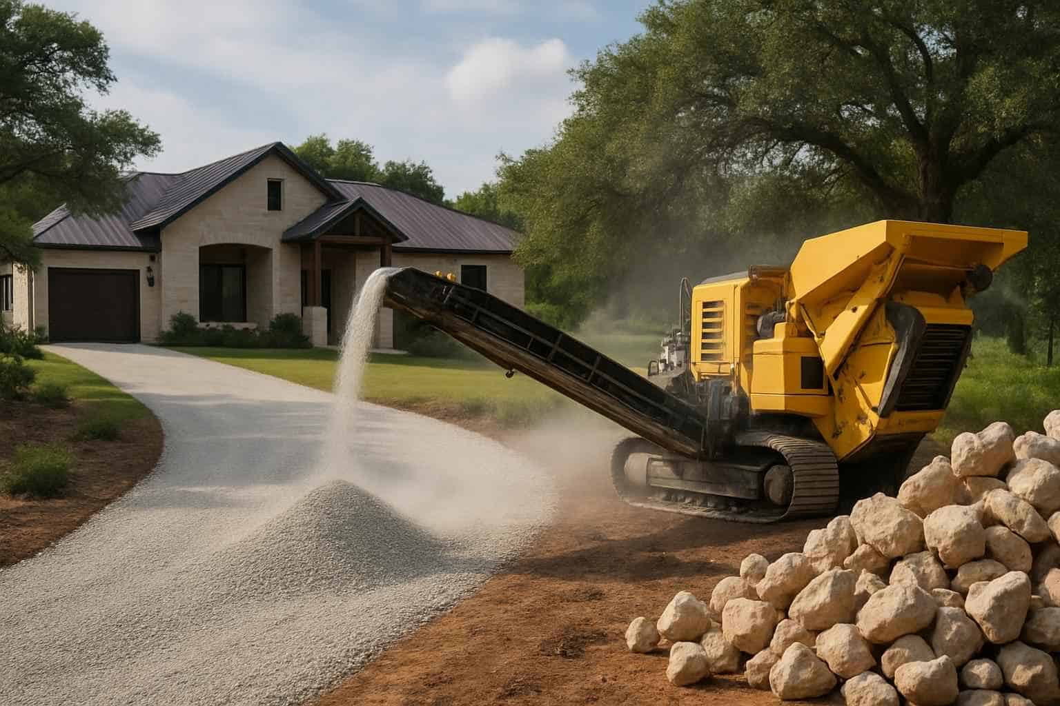 Rock Crushing for Driveways in Blanco Texas