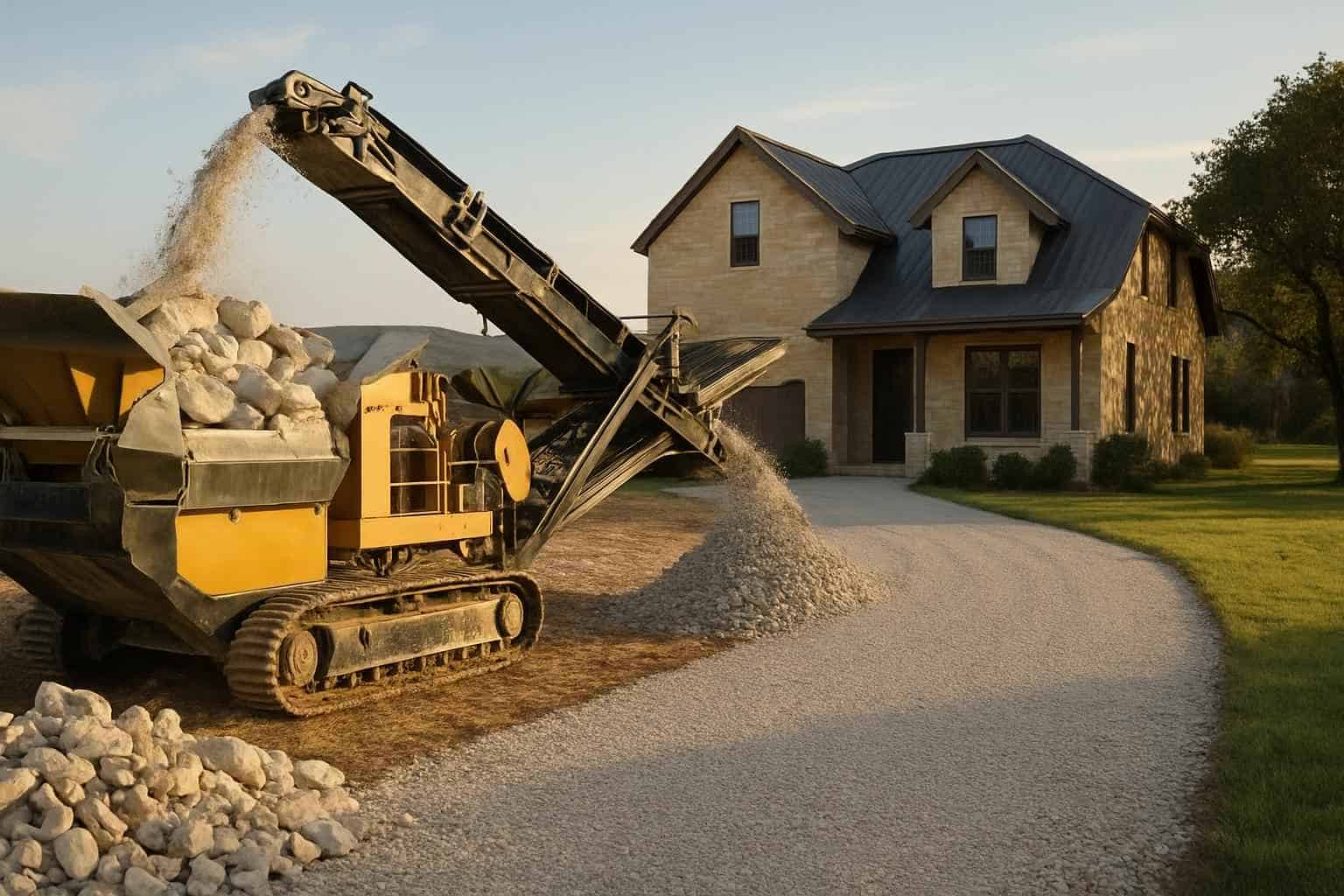Rock Crushing for Driveways in Kendalia Texas
