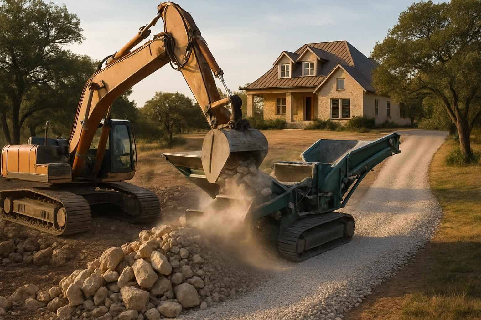 Rock Crushing for Driveways in Mountain Home Texas
