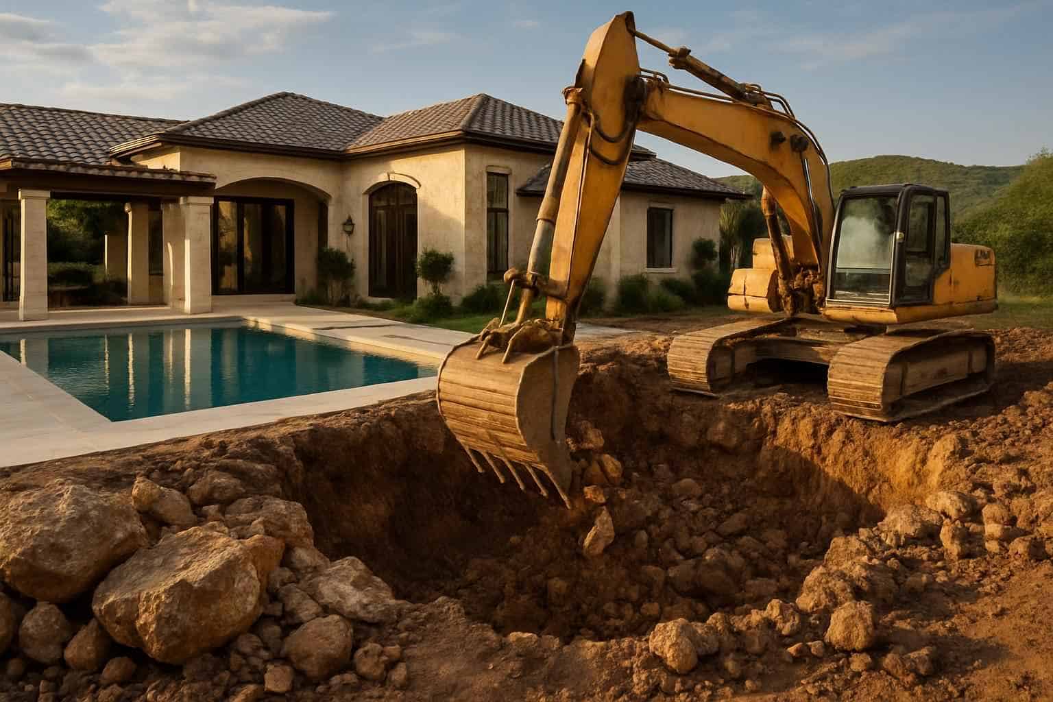 Rock Excavation for Pools in Camp Verde Texas