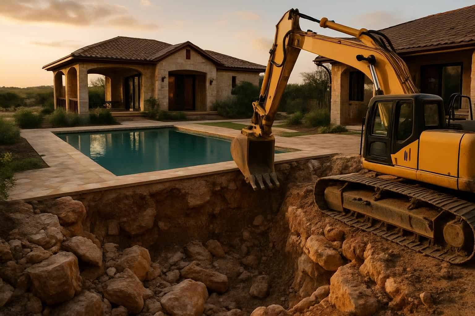 Rock Excavation for Pools in Johnson City Texas