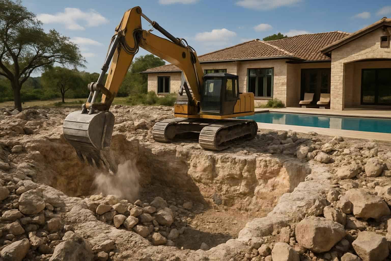 Rock Excavation for Pools in Kendalia Texas