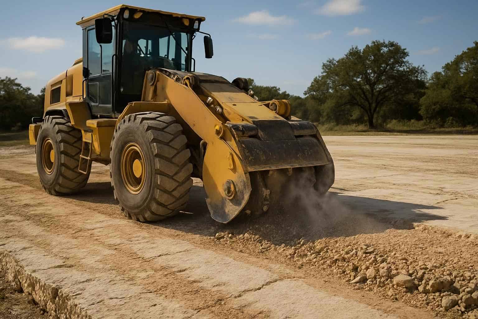 Rock Milling for Pads in Blanco Texas