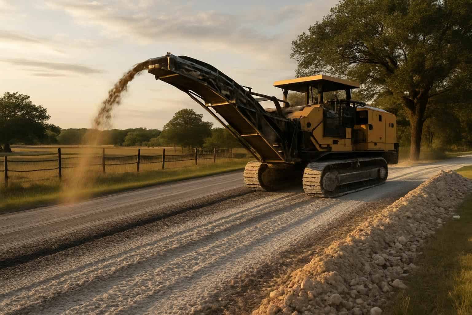 Rock Milling for Roads in Center Point Texas