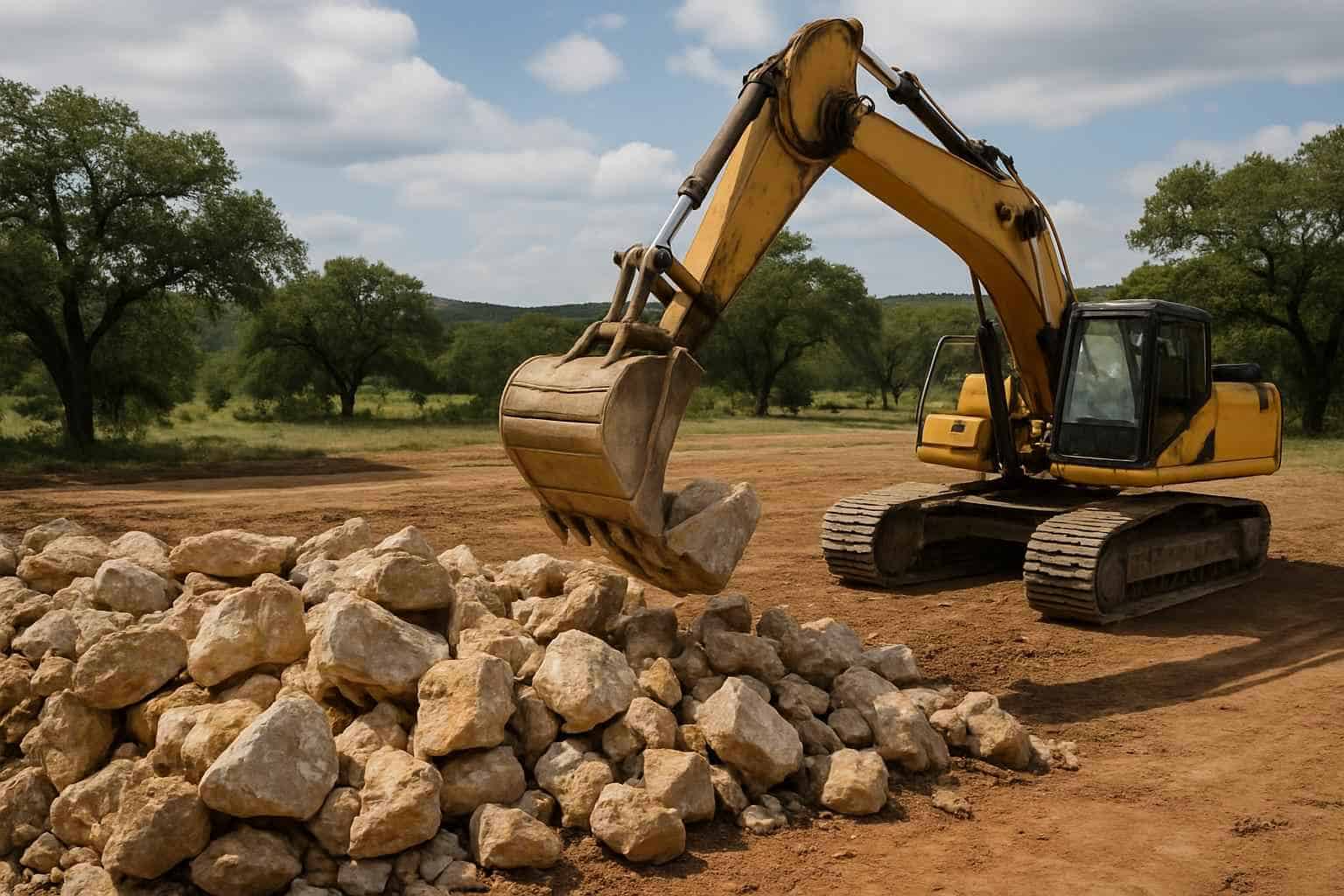 Rock Removal For Pads in Blanco Texas