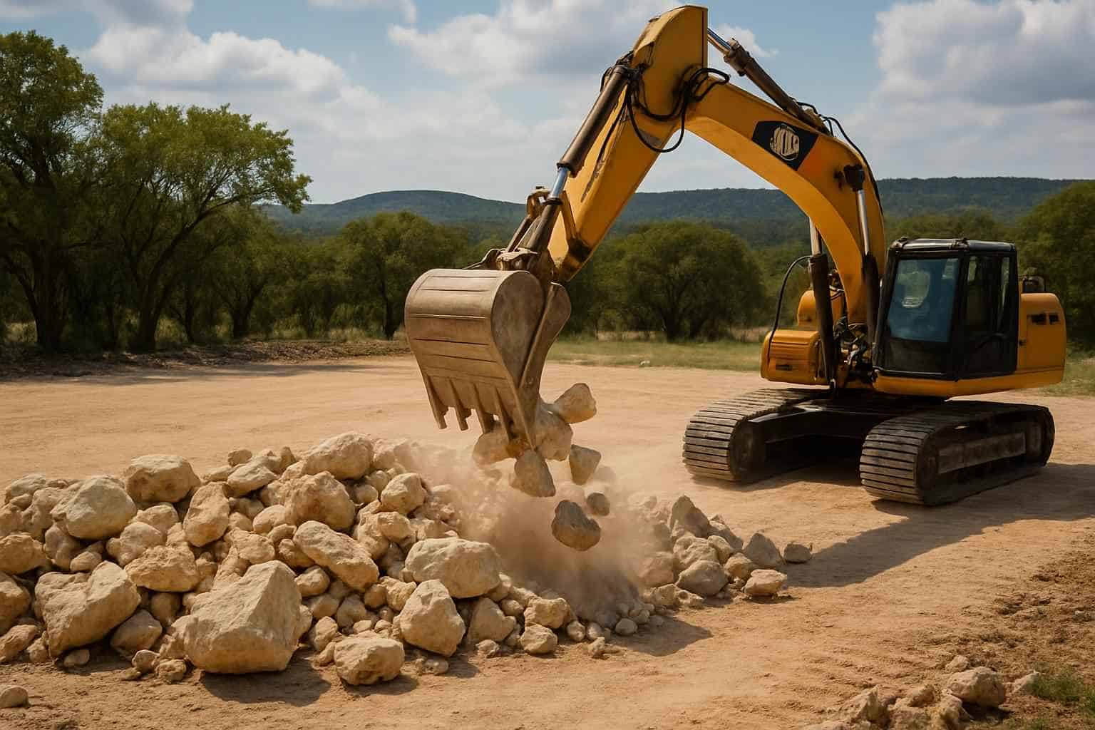 Rock Removal for Pads in Camp Verde Texas