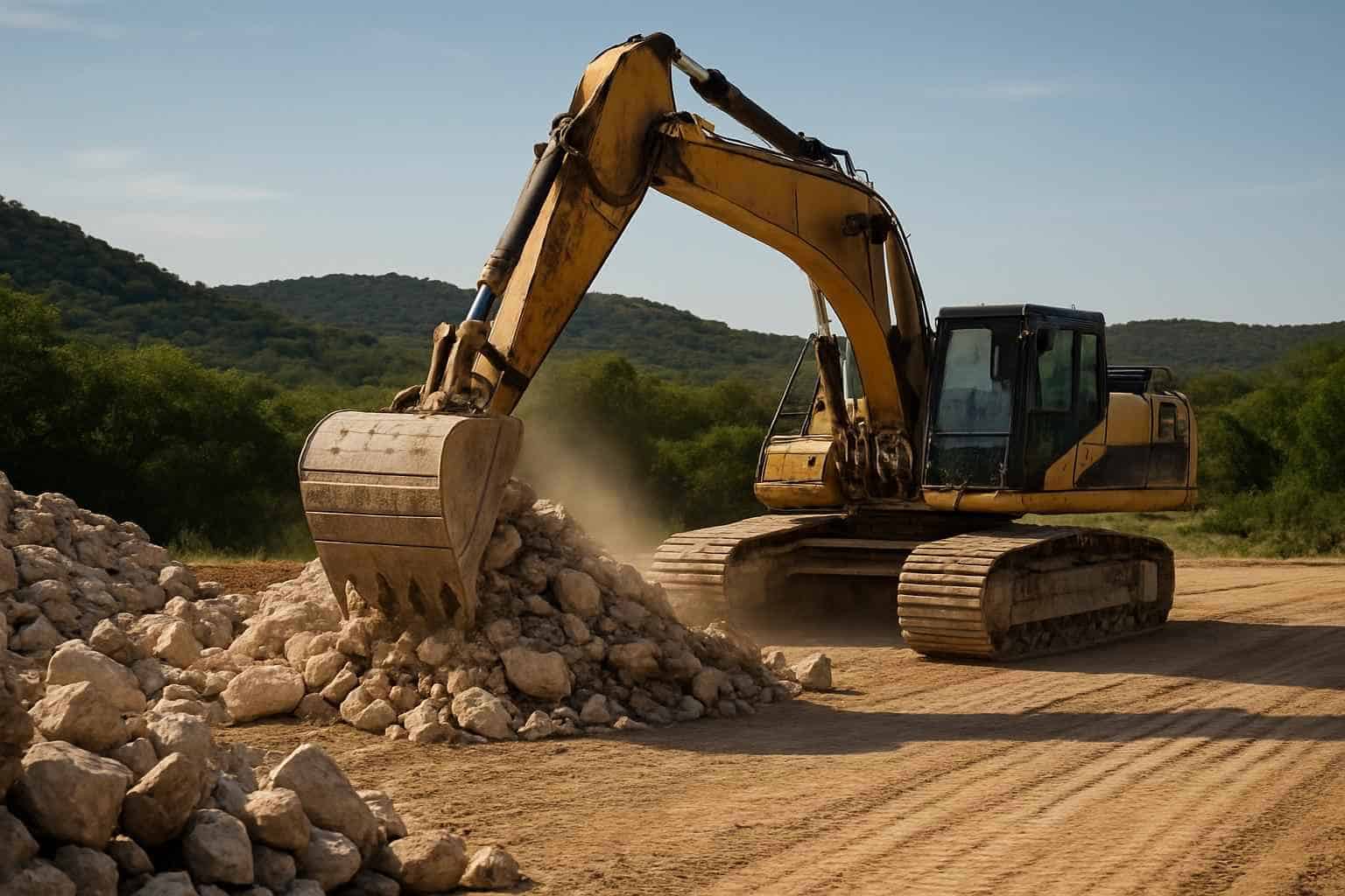 Rock Removal for Pads in Ingram Texas