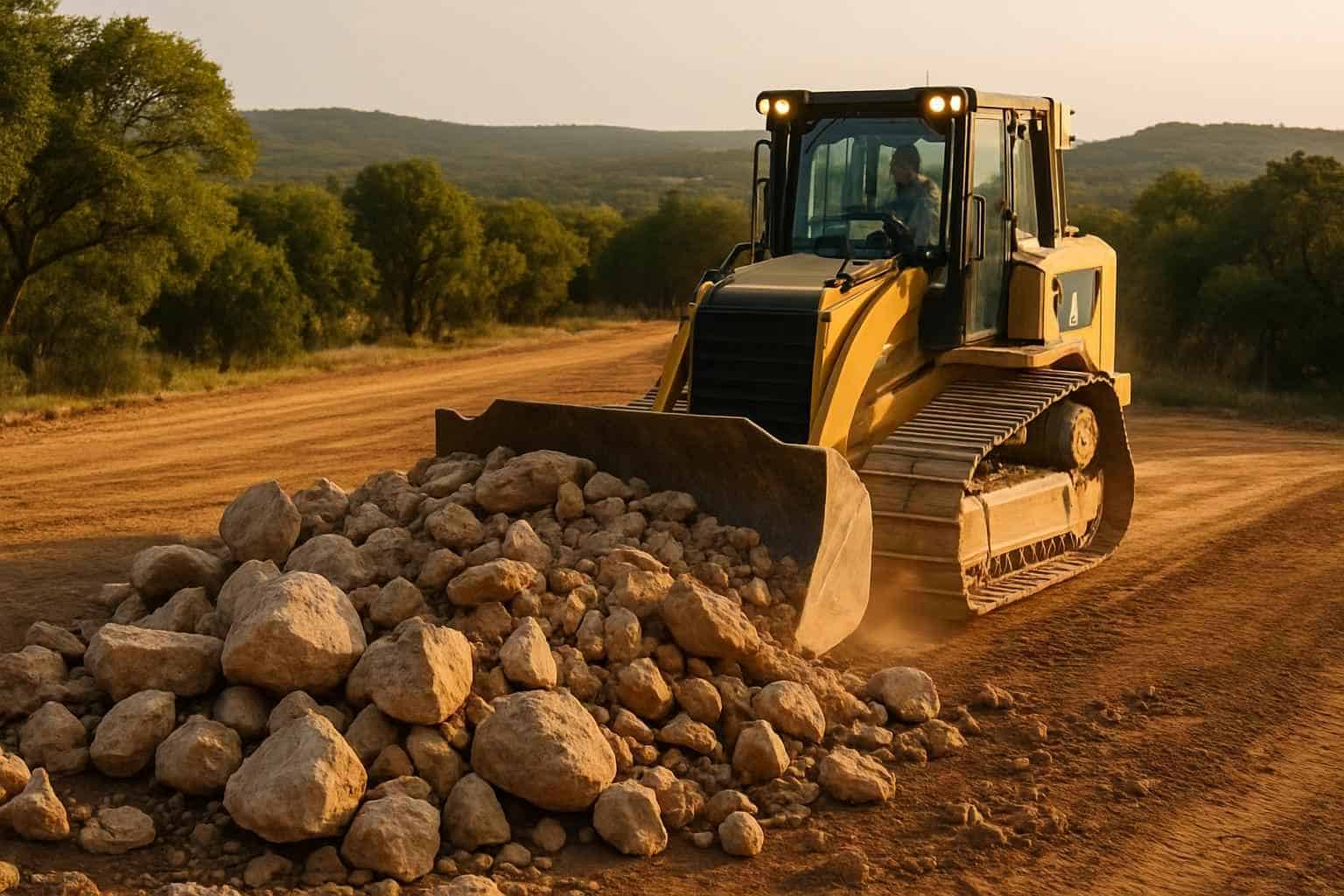 Rock Removal for Pads in Johnson City Texas