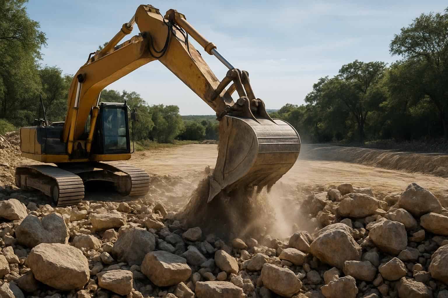 Rock Removal for Pads in Kendalia Texas