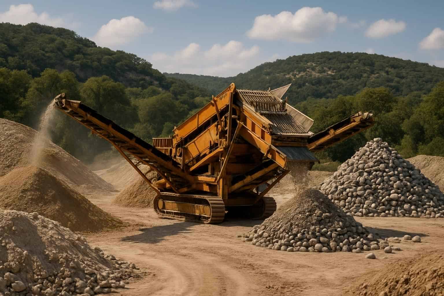 Rock Screening and Sorting in Ingram Texas