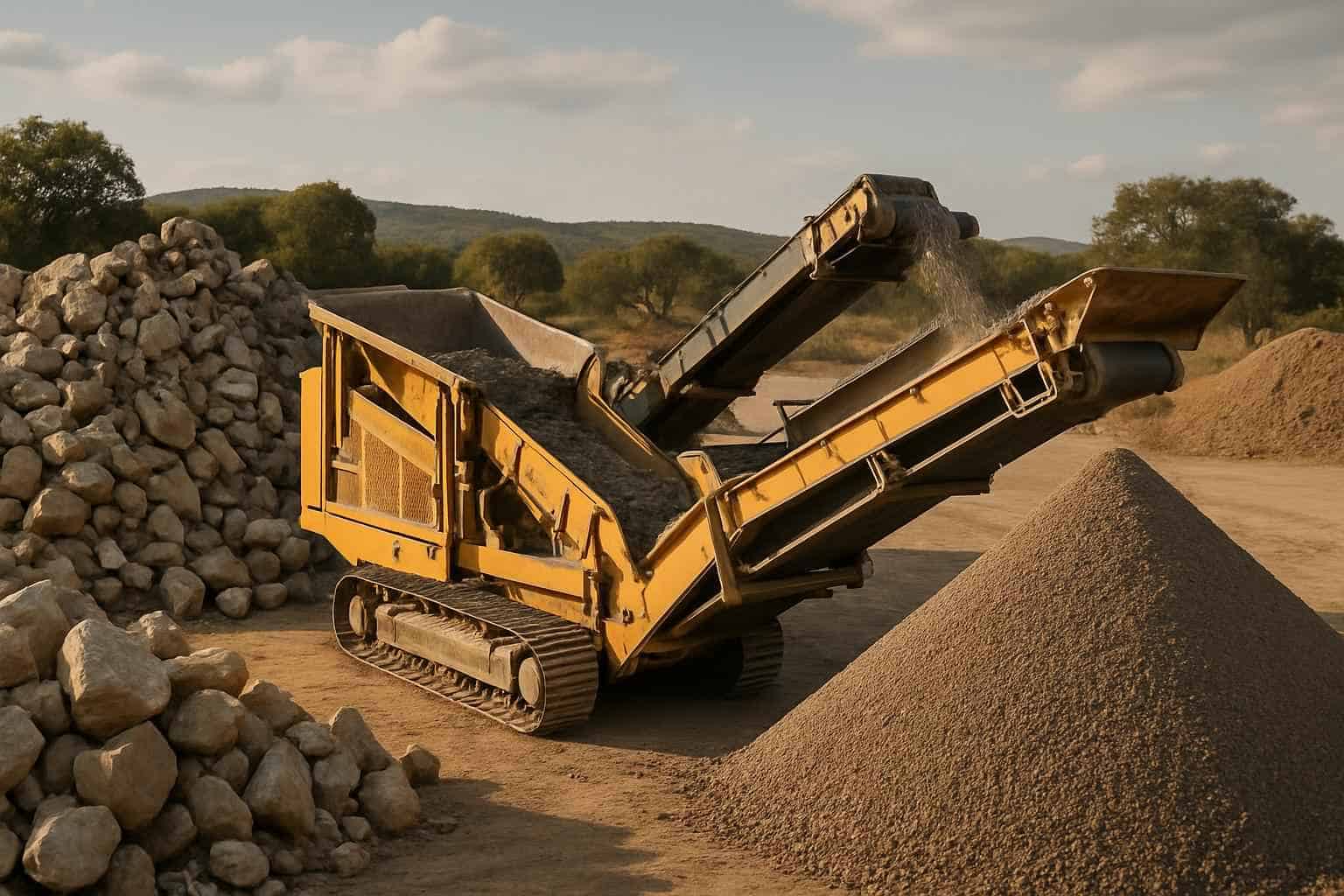 Rock Screening and Sorting in Johnson City Texas