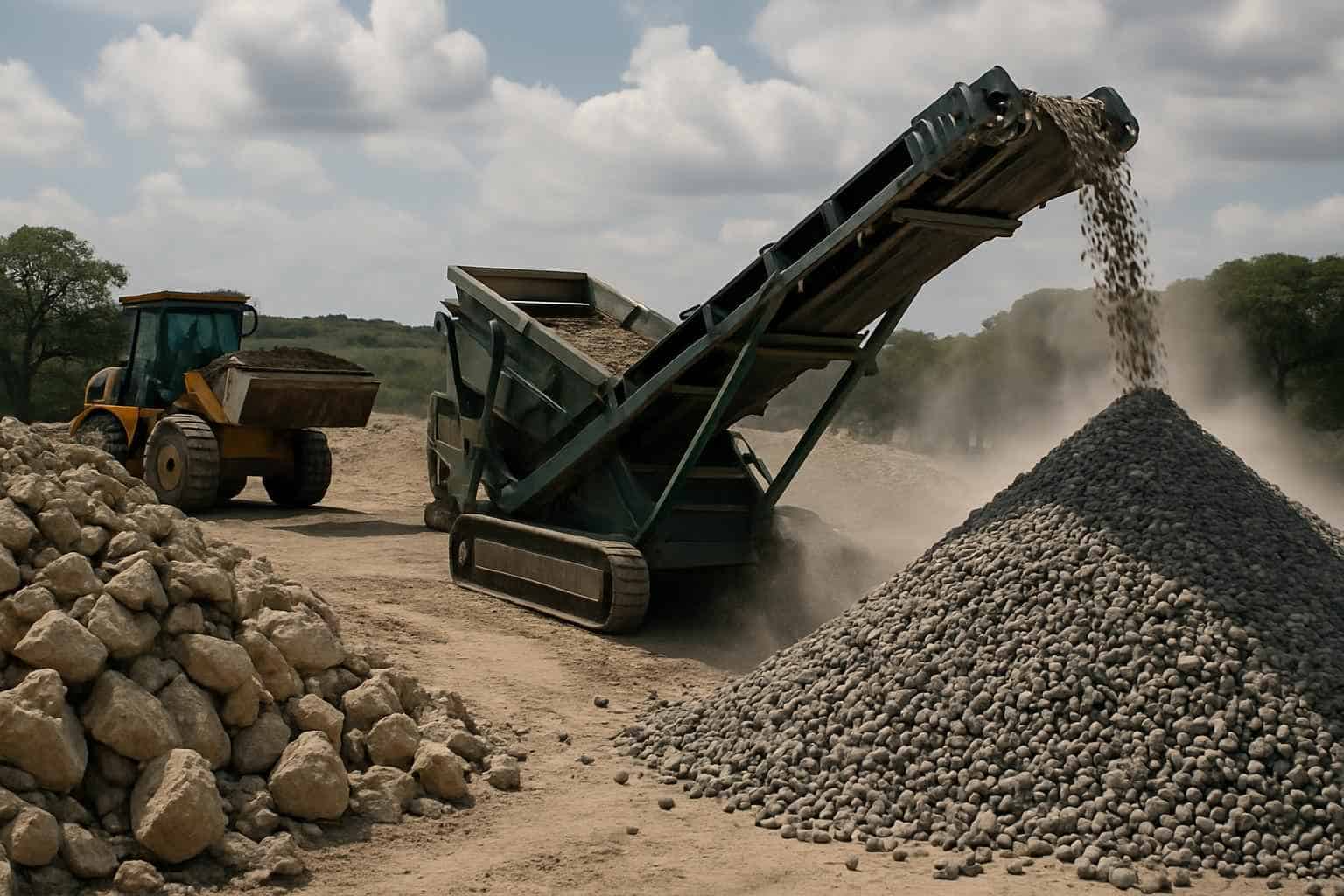 Rock Screening and Sorting in Kendalia Texas