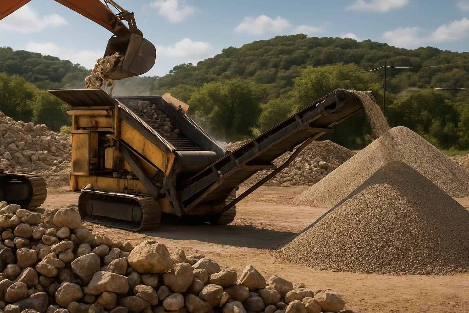 Rock Screening and Sorting in Sisterdale Texas