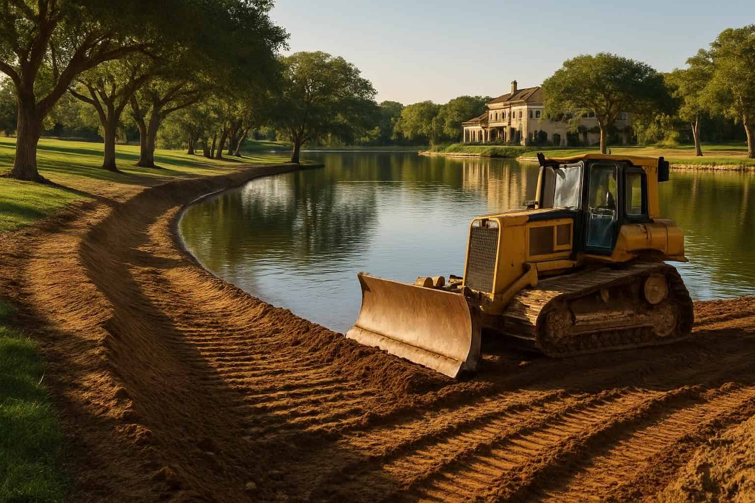 Shoreline Grading in Center Point Texas