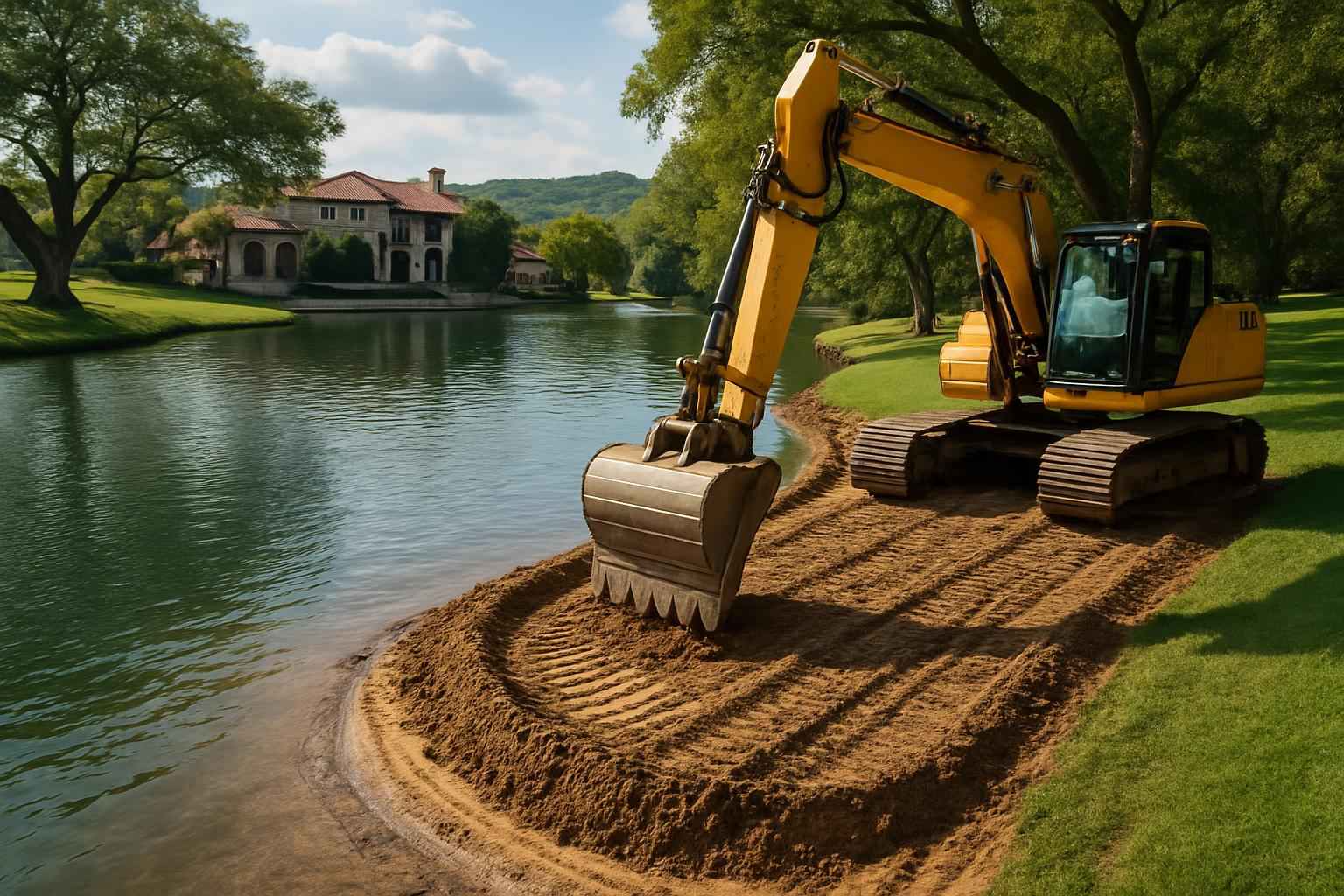 Shoreline Grading in Ingram Texas