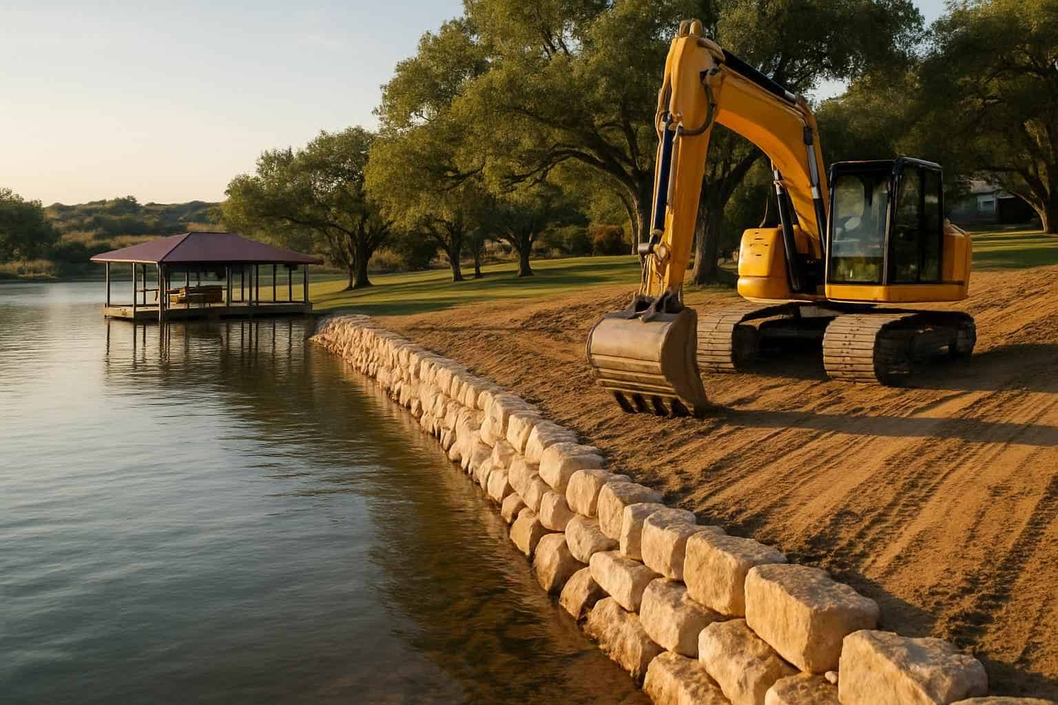 Shoreline Grading in Johnson City Texas