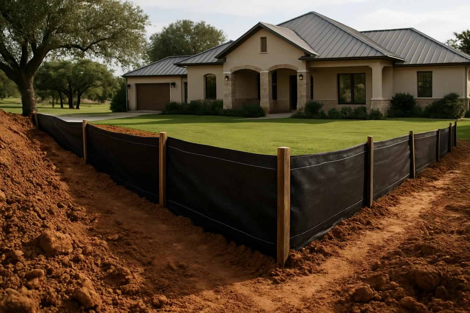 Silt Fence Installation in Blanco Texas