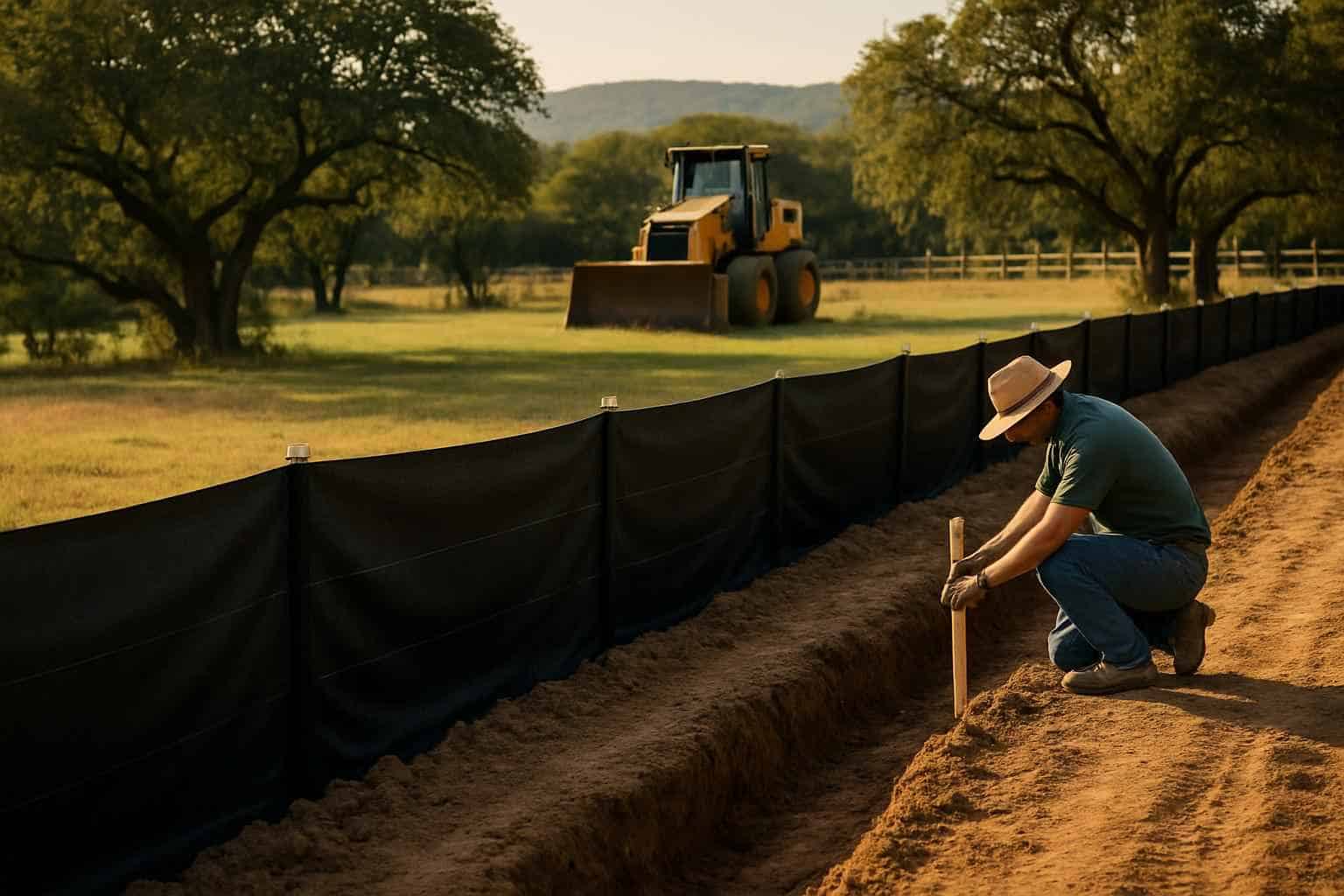 Silt Fence Installation in Camp Verde Texas