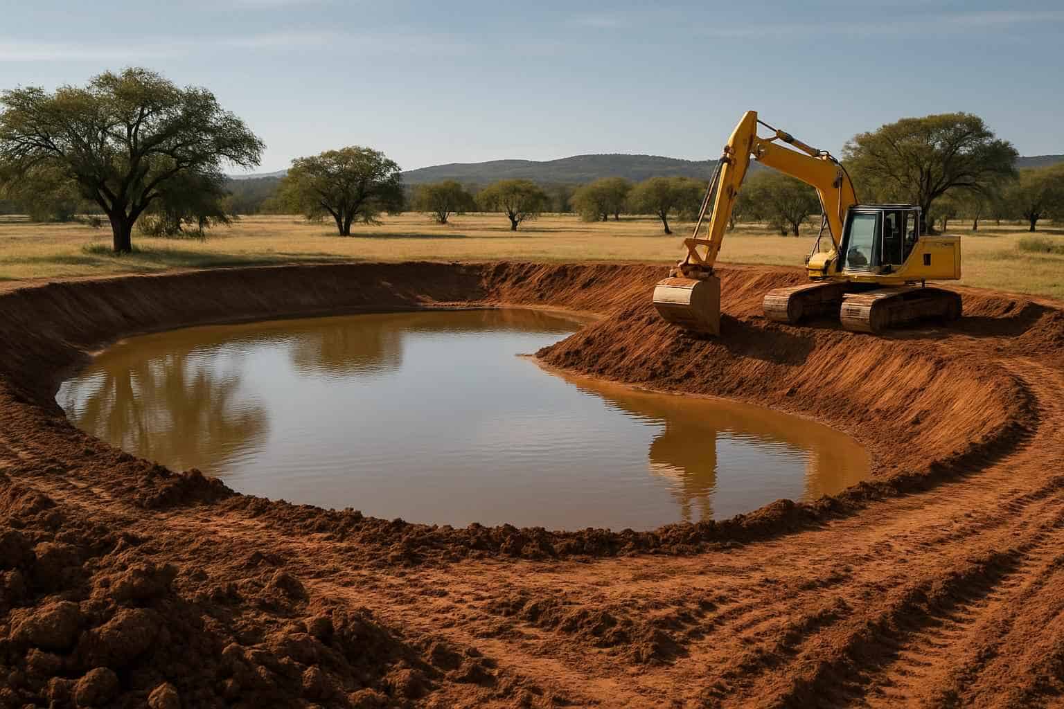 Stock Tank Excavation in Blanco Texas