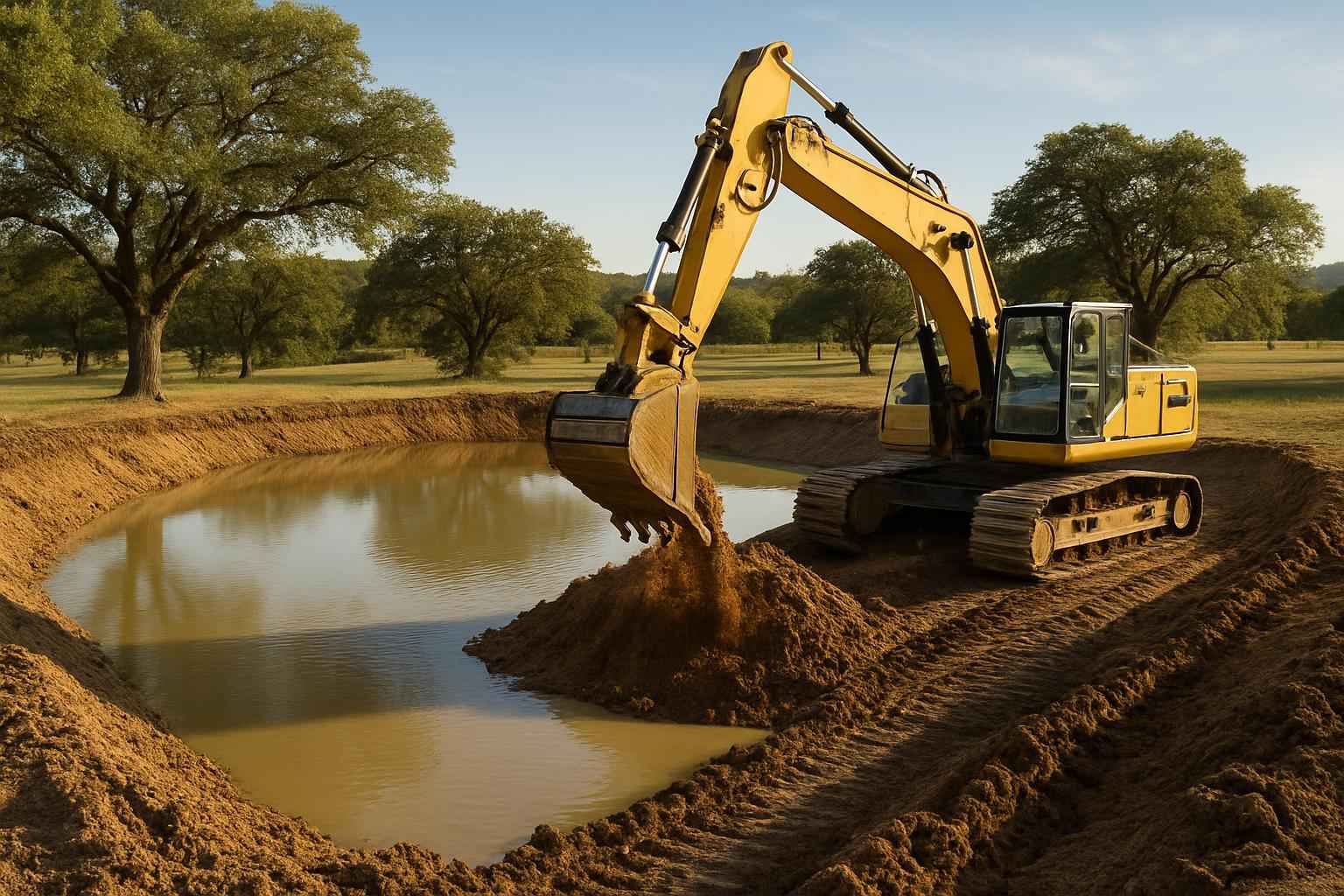 Stock Tank Excavation in Center Point Texas