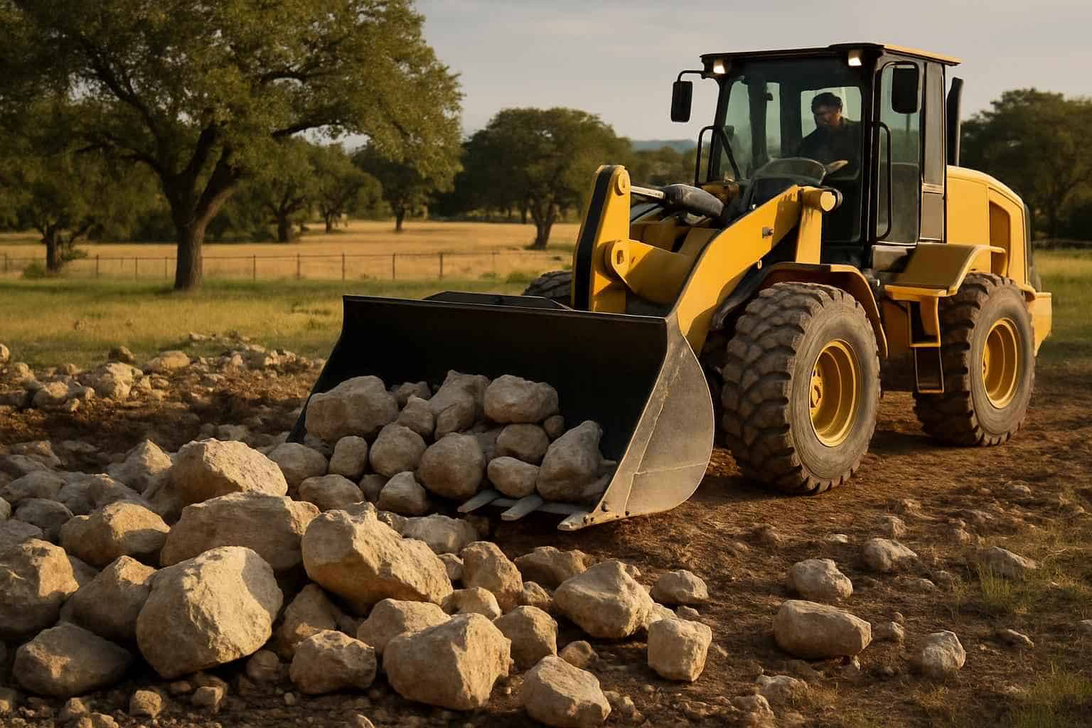 Surface Rock Removal in Center Point Texas