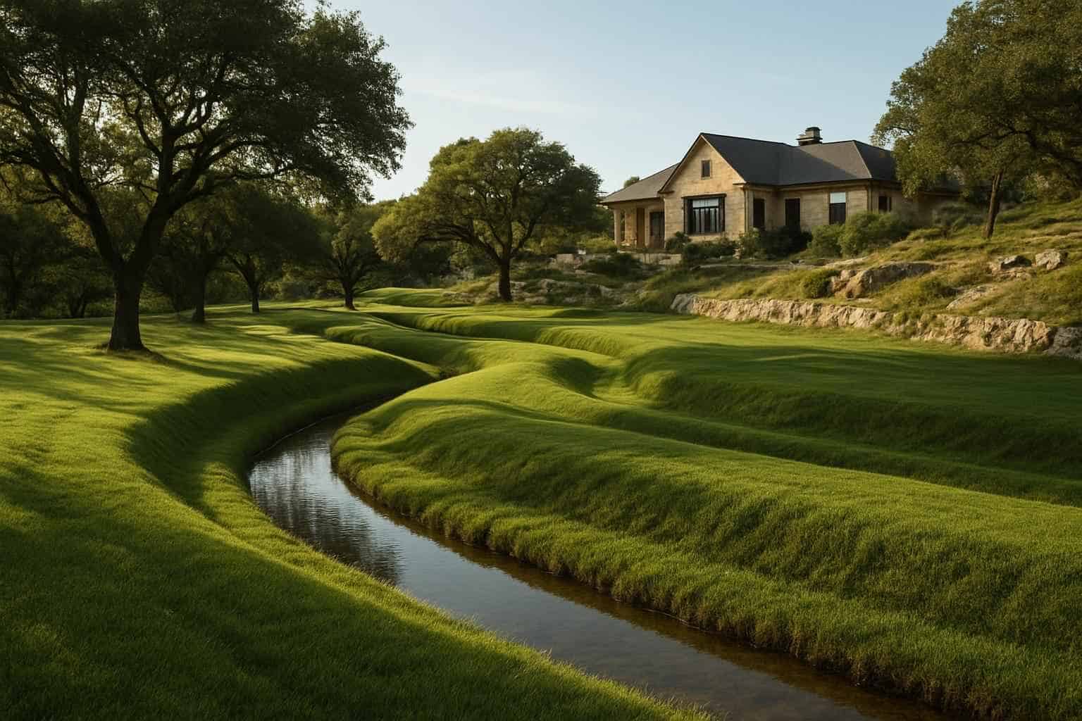 Swales and Berms in Ingram Texas