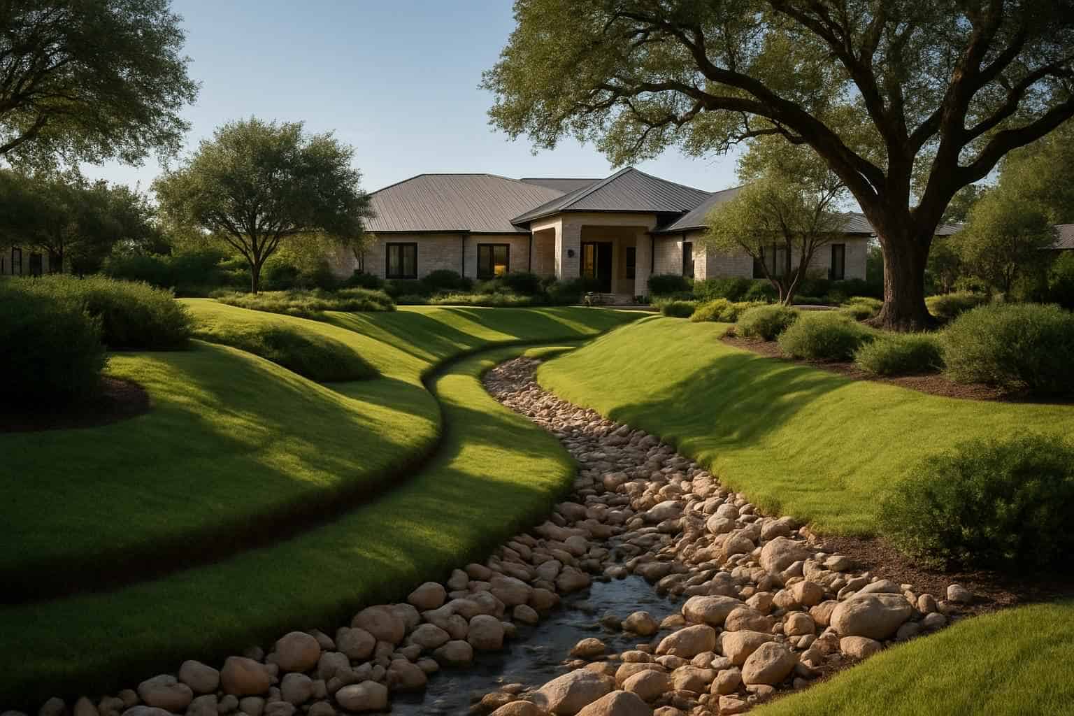 Swales and Berms in Johnson City Texas