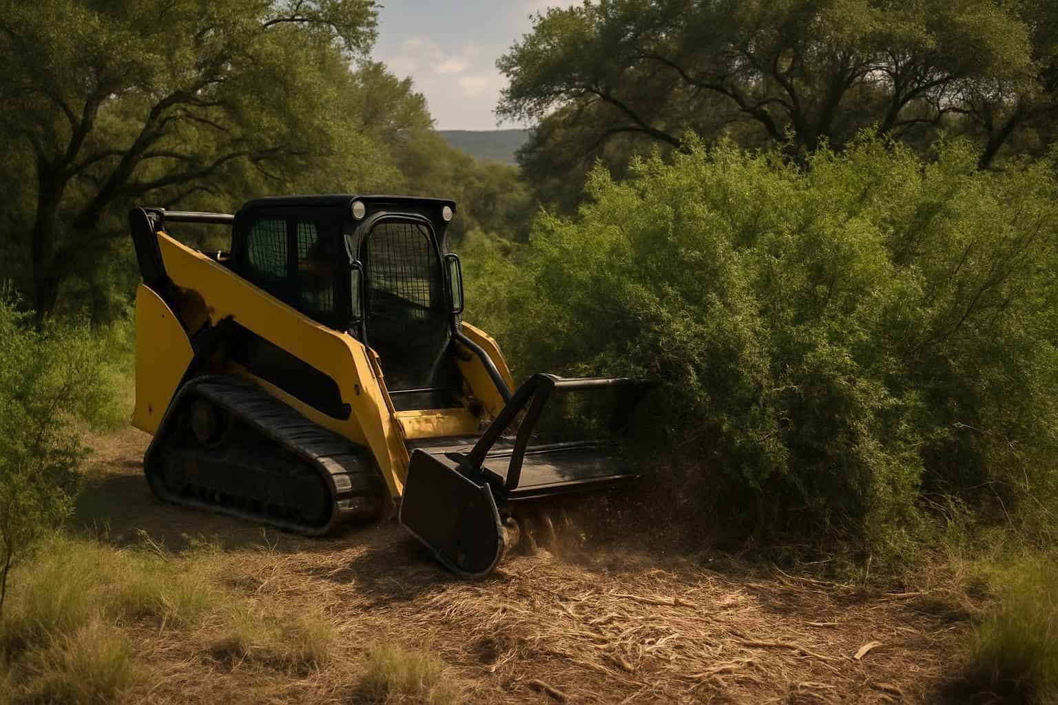 Thick Vegetation Clearing in Camp Verde Texas