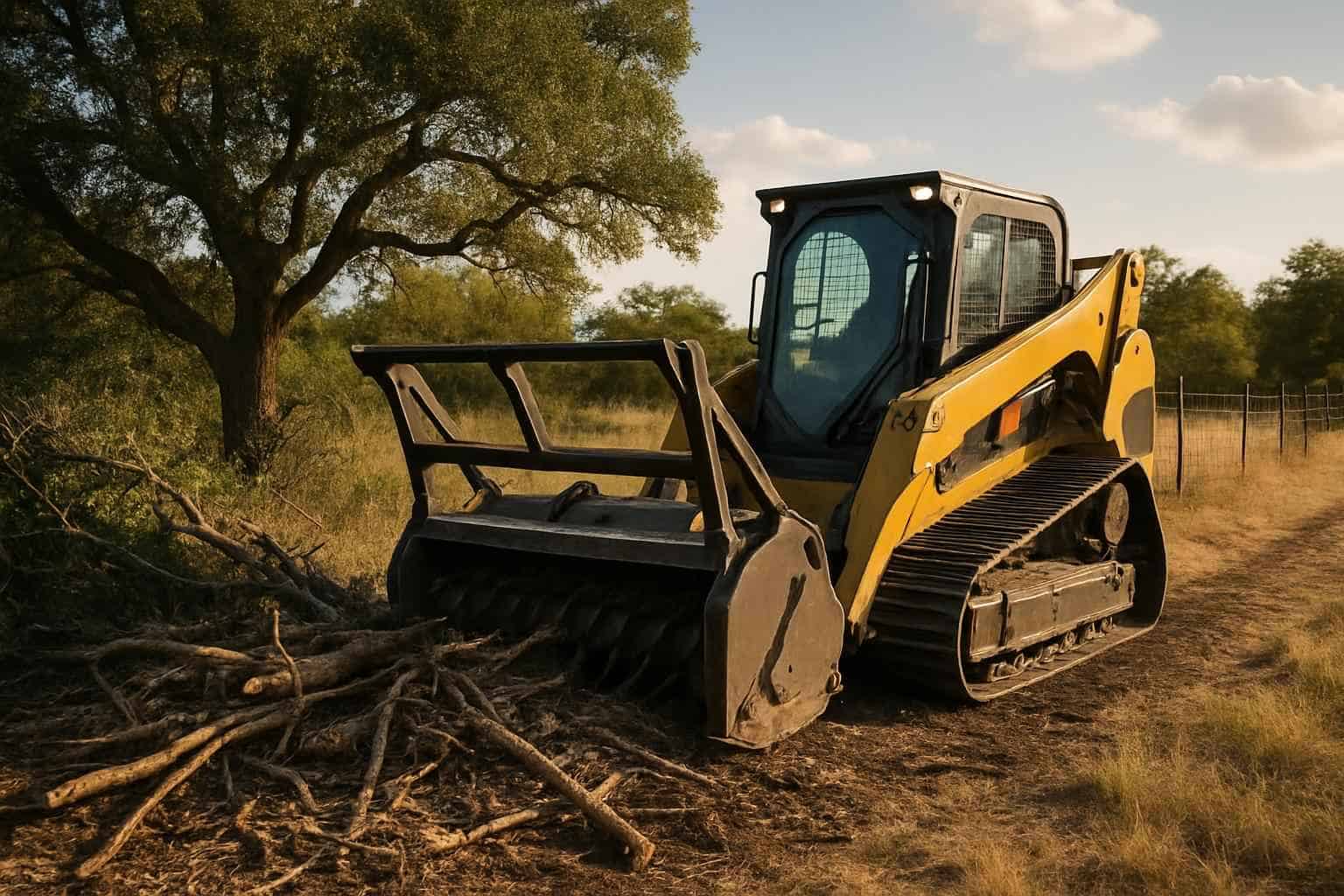 Tree and Brush Fence Clearing in Kendalia Texas