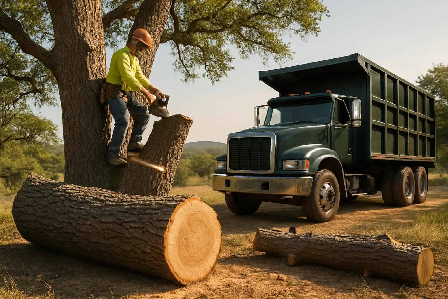 Tree Felling and Hauling in Hunt Texas