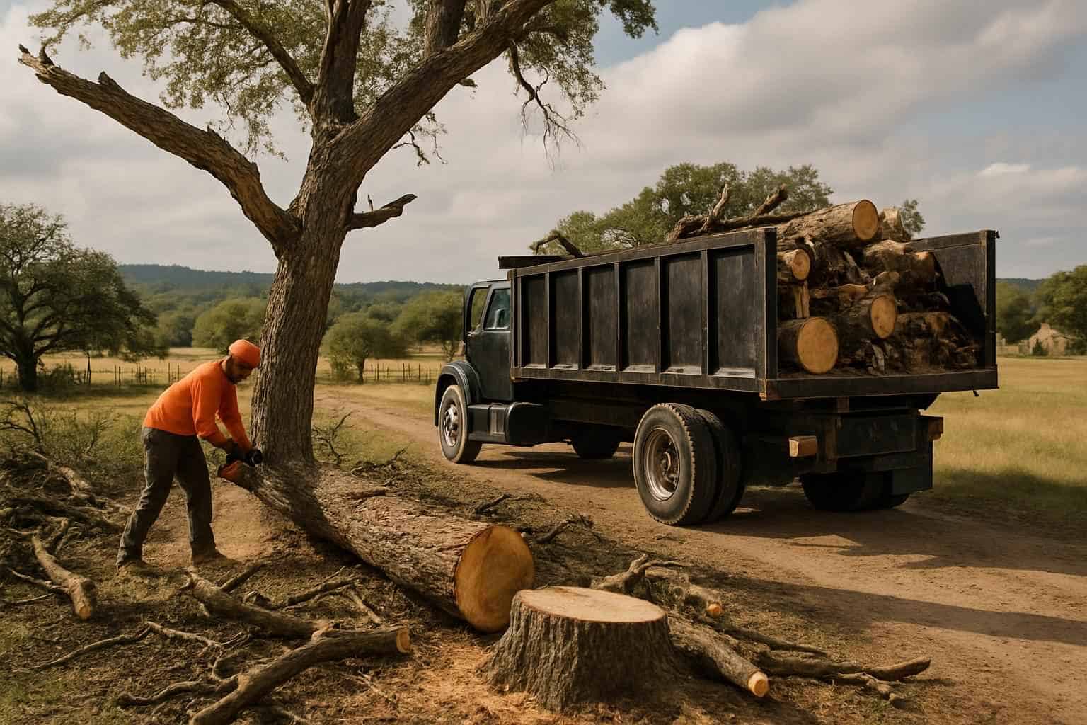 Tree Felling and Hauling in Sisterdale Texas
