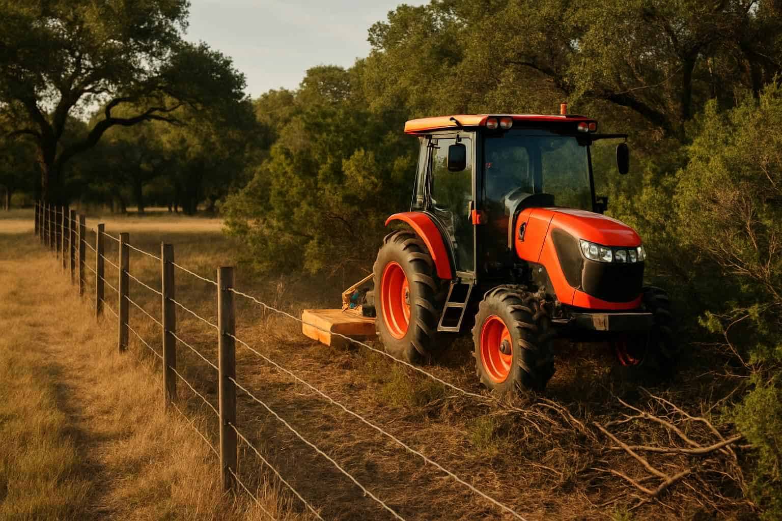 Underbrush Fence Clearing in Blanco Texas