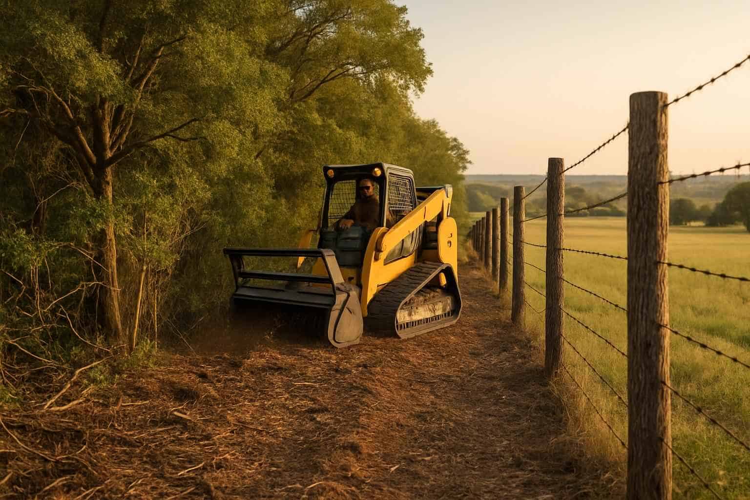 Underbrush Fence Clearing in Center Point Texas