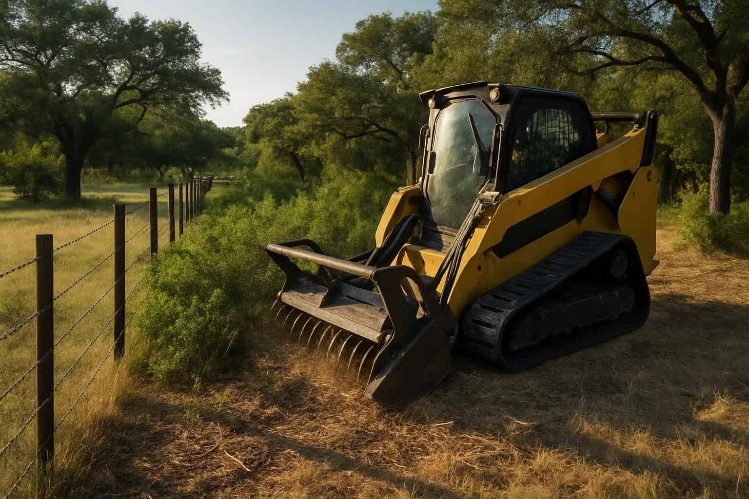 Underbrush Fence Clearing In Ingram Texas