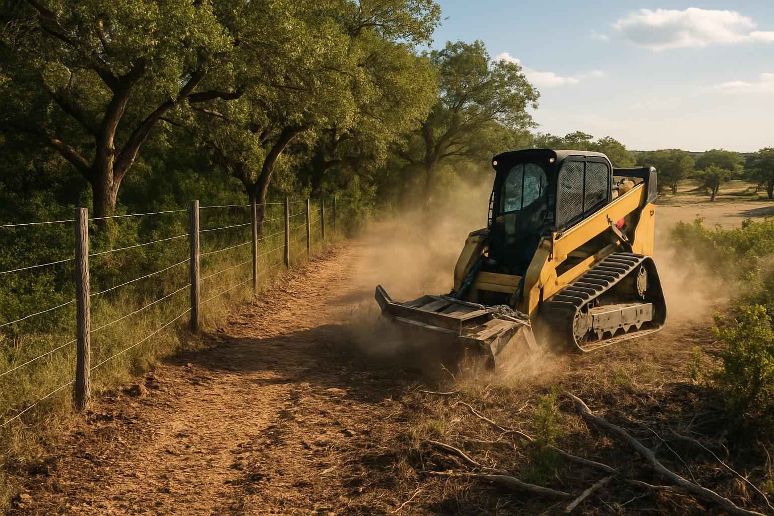 Underbrush Fence Clearing in Kendalia Texas