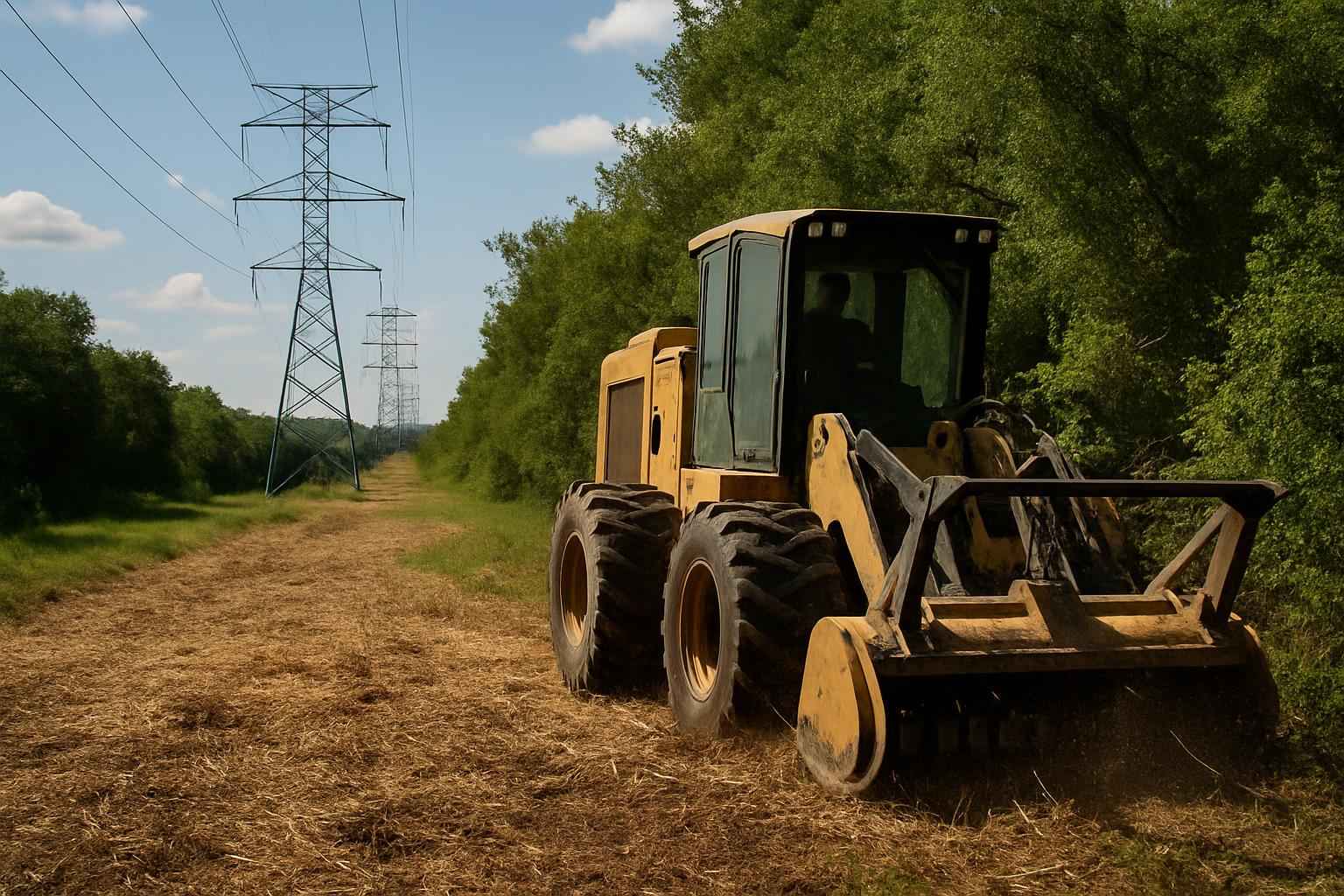 Utility ROW Clearing in Center Point Texas