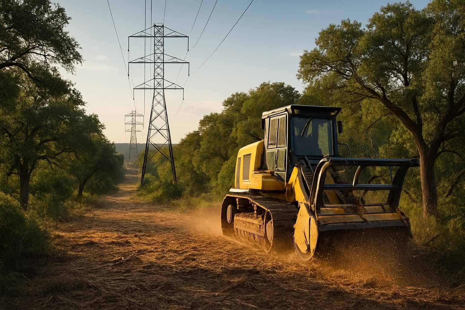 Utility ROW Clearing in Mountain Home Texas